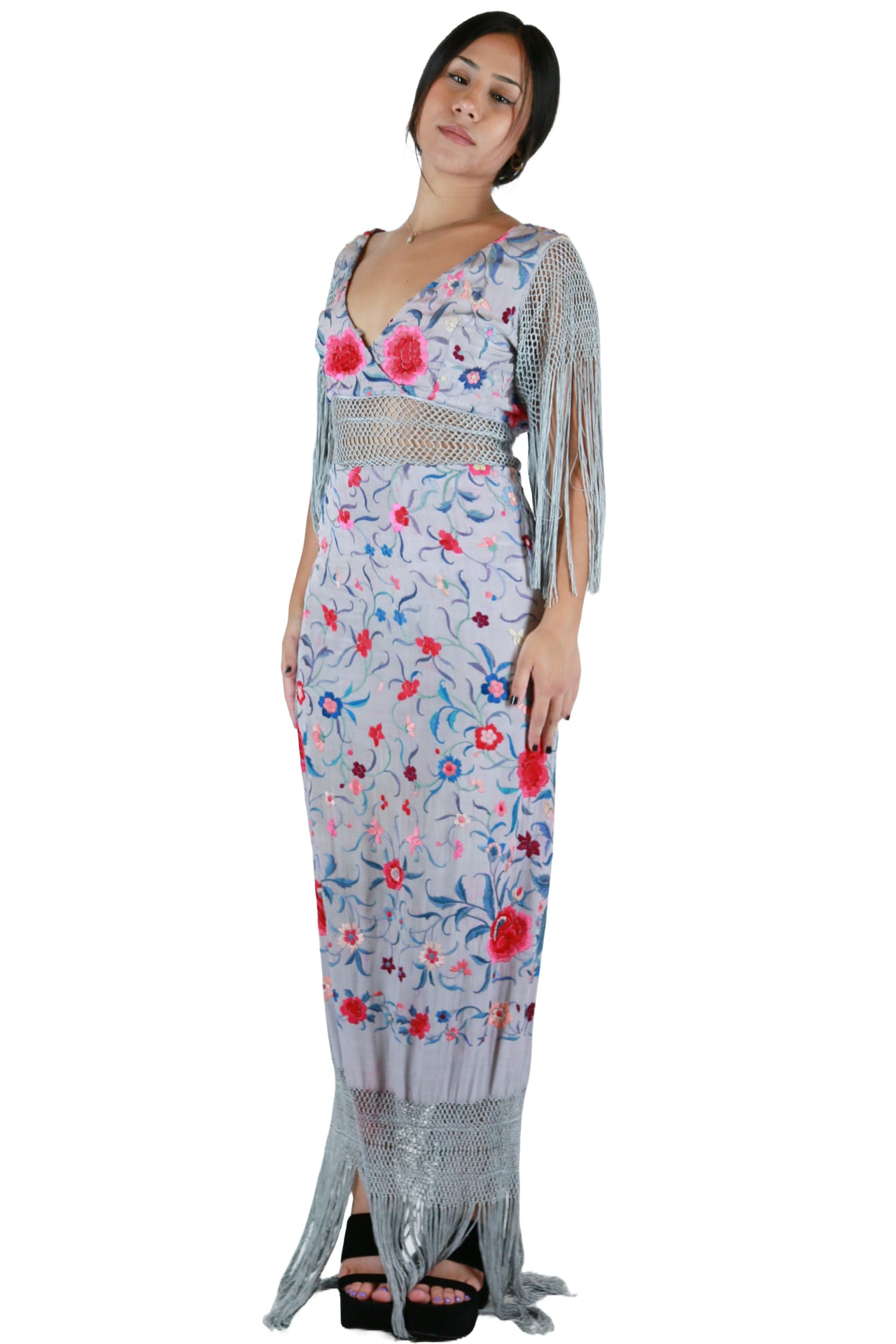 Antique Piano Shawl Gown