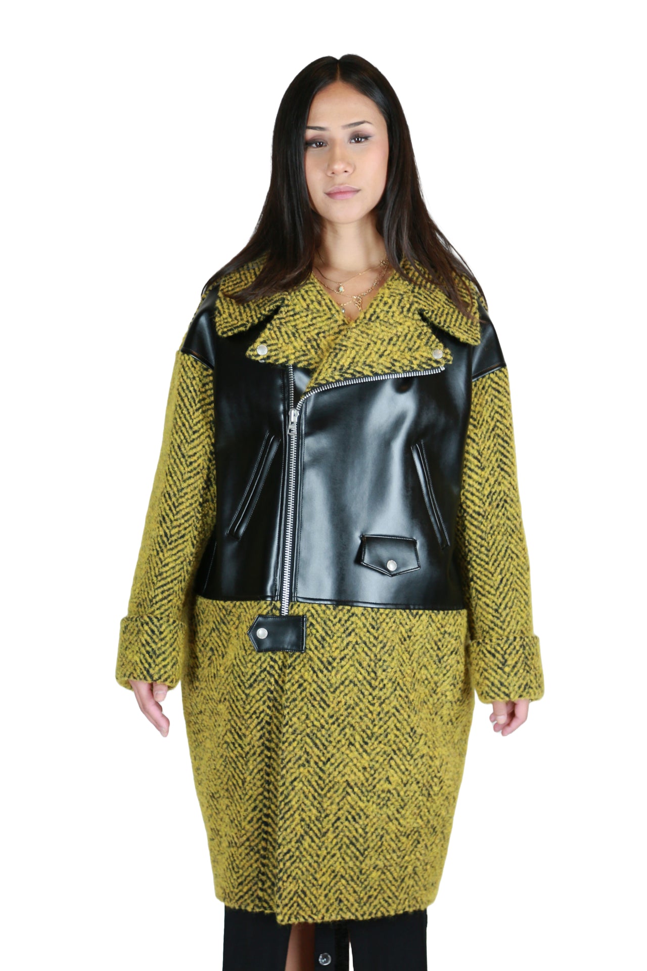 Comme Des Garçons Moto + Tweed Coat