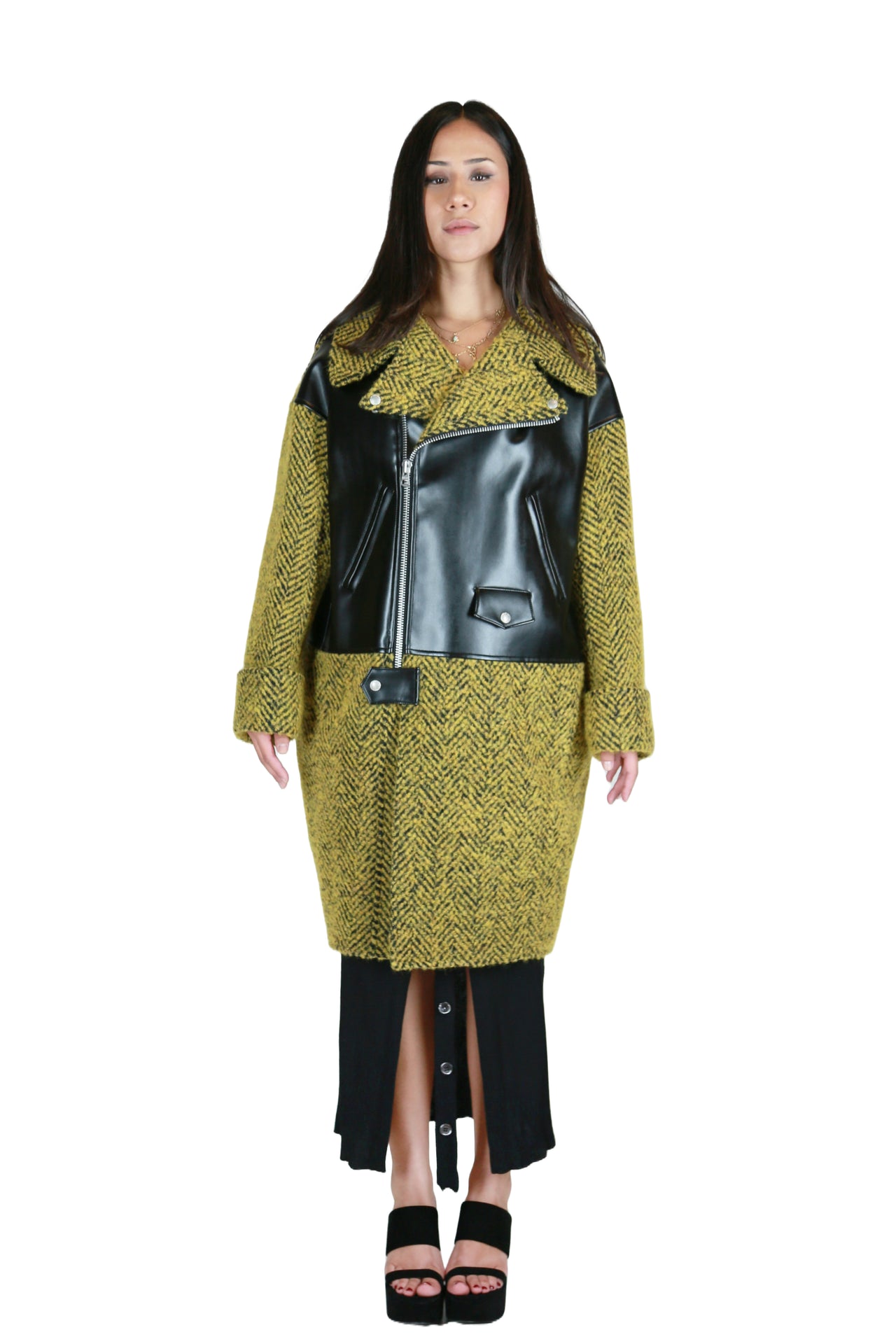 Comme Des Garçons Moto + Tweed Coat