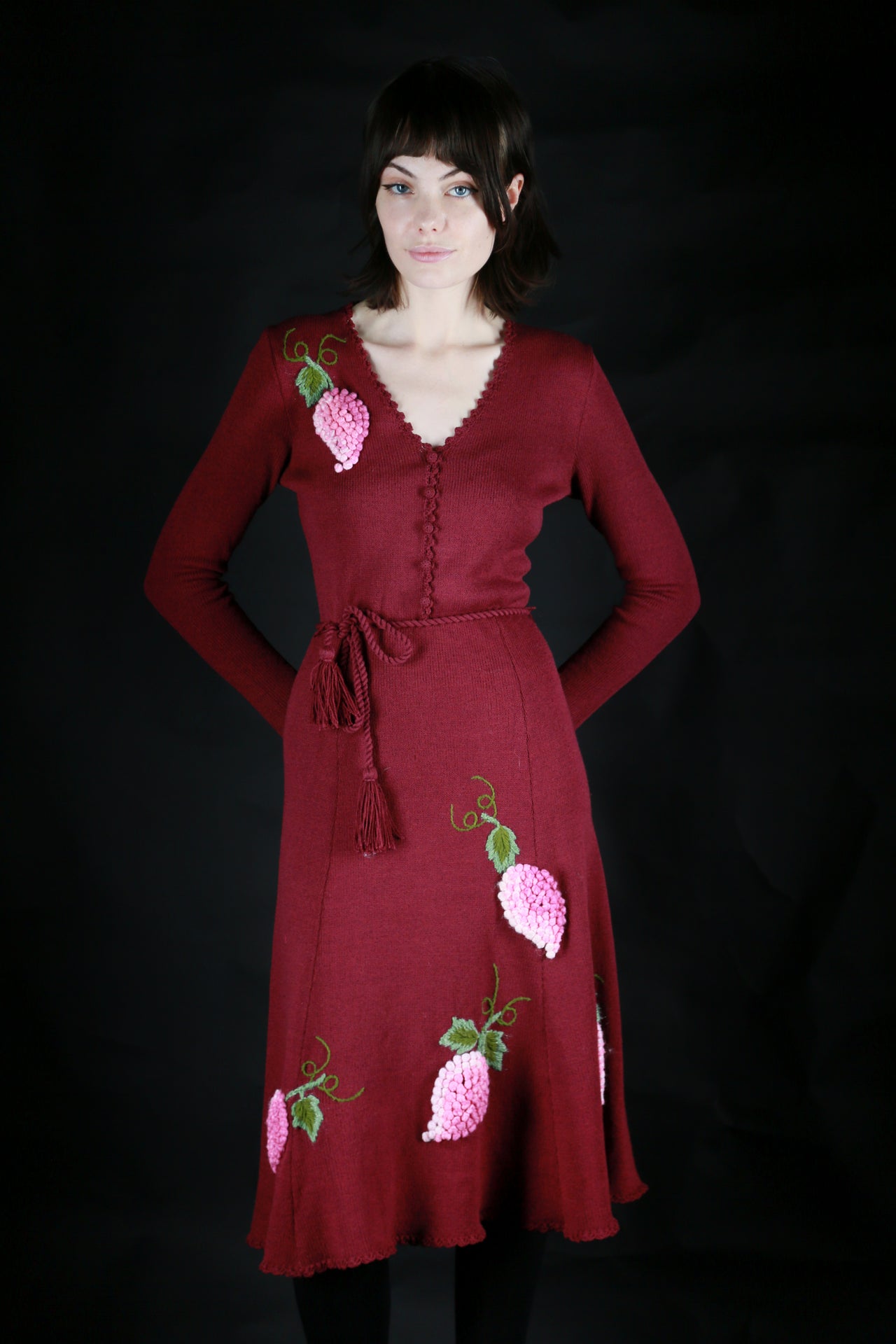 Knit Embroidered Dress