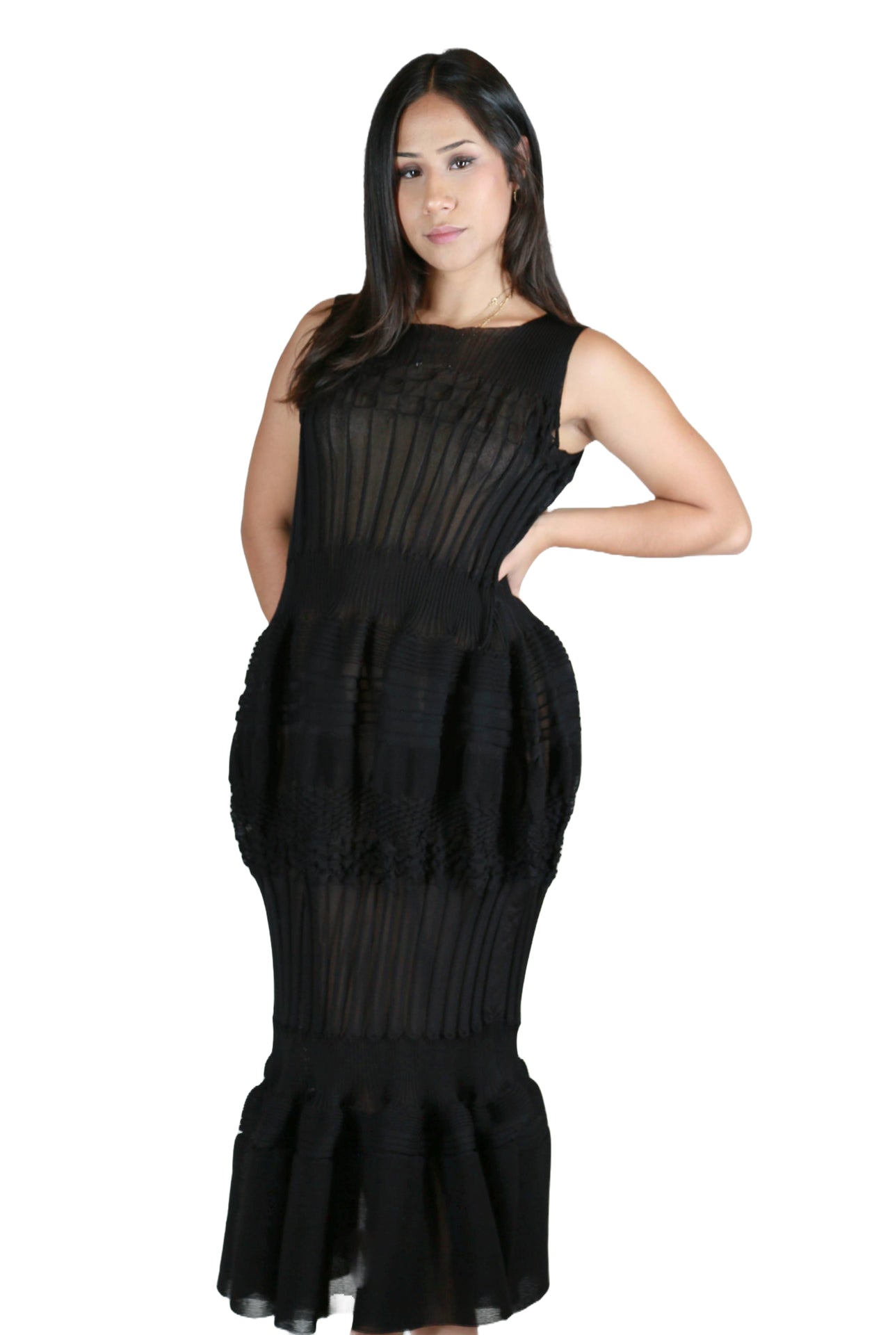 Issey Miyake Black Lantern Dress