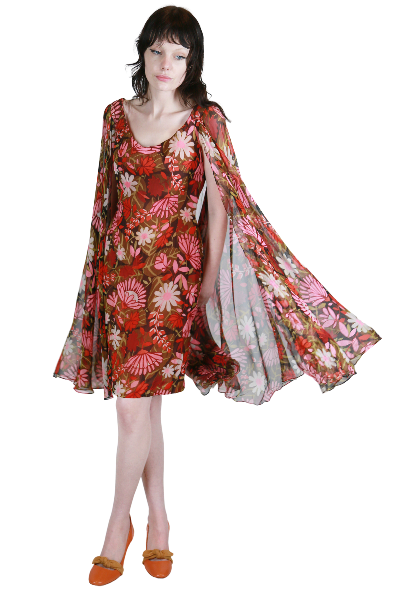 Mr. Blackwell Cape Dress