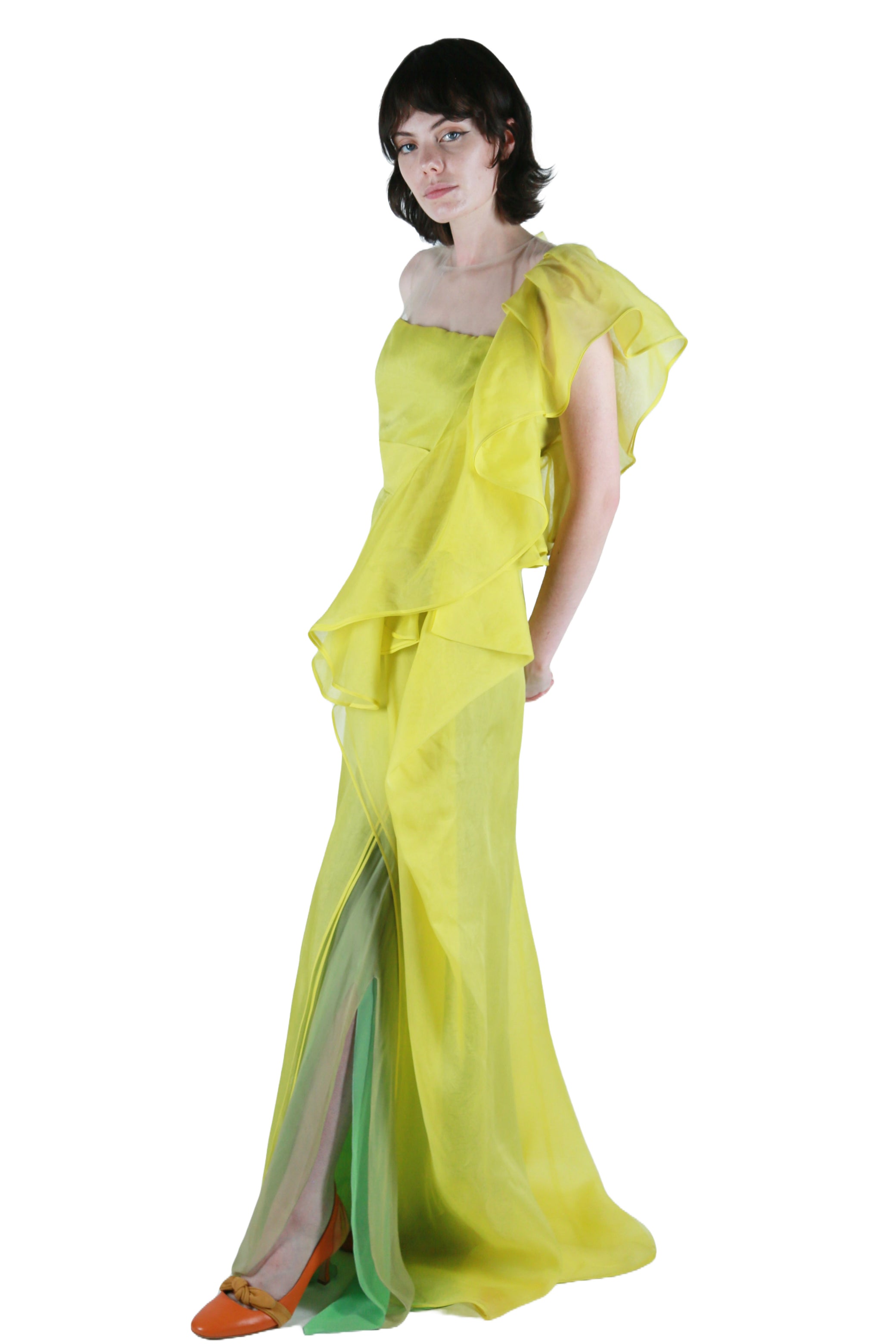 Valentino Chartreuse Gown – Anda Archive Valentino Chartreuse Gown – Anda Archive
